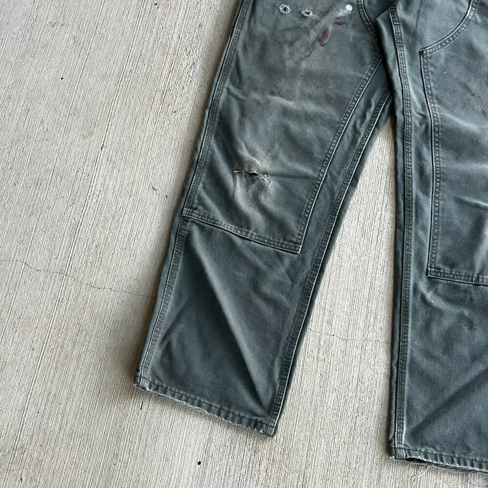 Carhartt green double knee work wear carpenter pants